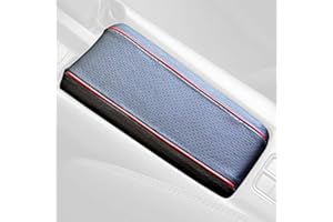 RedlineGoods armrest Cover Compatible with Fiat 124 Spider 2016-21. Tailor Made - not Universal. Genuine top-Grade Italian Black Perforated Leather with Black Thread