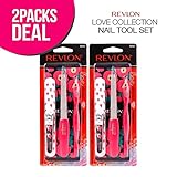 (2 PACK) REVLON LOVE Collection by Leah Goren Nail Tool Set, Nail Tool Gift Set