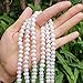Adabele 1 Strand Real Natural Grade A Potato Round White Cultured Freshwater Pearl Loose Beads 8-9mm for Jewelry Making 14 inch fp2-89