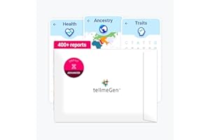 TellmeGen Advanced DNA Test Kit, Genetic Analysis on Health Predispositions, Ancestry, Traits, Nutrition and Fitness, Relative Connect and Lifetime Updates Included, 420+ Reports