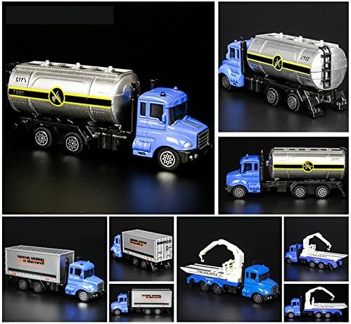 wanghuixin Transport Car Carrier Truck Toy for Boys- Scale Diecast Metal Fire Truck Construction Vehicle Transport Car Toy Model Cars Sets Toy truck
