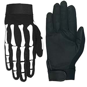 Amazon.com: Hot Leathers Skeleton Mechanic Gloves (Black