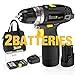 Cordless Drill, TECCPO 12V MAX Drill, Compact Drill set with 2Pcs 2000mAh Batteries, 2-Speed, 20+1 Torque Setting, Fast Charger, 265In-lbs Torque, 3/8 Chuck, 29pcs Accessories - TDCD01P