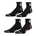 Fila Mens Ankle Socks 6 Pack Jacquard Logo (Black, 13-15)