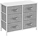 Sorbus Dresser with 6 Drawers - Chest Organizer Unit with Steel Frame Wood Top & Handle Easy Pull Fabric Bins for Clothes - Storage Furniture for Bedroom, Hallway, Living Room, Nursery & Closet