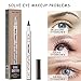 Microblading Tattoo Eyebrow Pen with Four Tips,Waterproof Ink Gel Tint Drawing Eyebrow Pencil,Long Lasting Smudge-Proof Natural Hair-Like Defined Brows All Day (Brown)