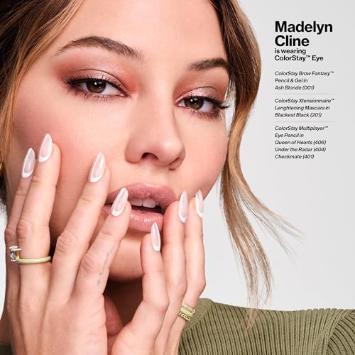 REVLON COLORSTAY BROW FANTASY, ALL IN ONE EYEBROW POWDER PENCIL WITH SHAPING CLEAR GEL, GEL INFUSED WITH PANTHENOL, SMUDGE-PROOF, 16HR VISIBLY FULL BROWS, 004 DARK BROWN