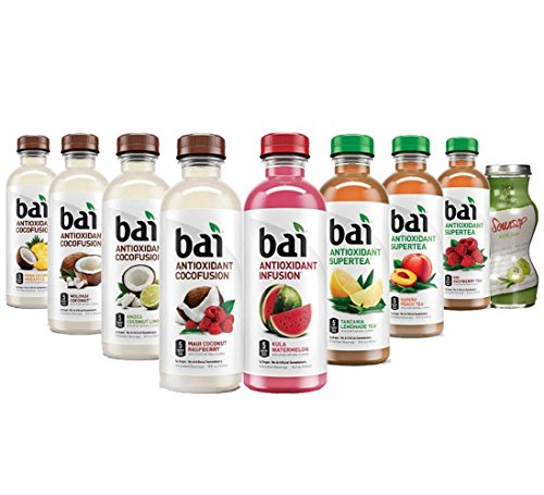 Bai Rainforest Variety Pack, 5 Calories with SOURSOP JUICE HIGH Antioxidant (Pack of 9) FREE 1 PENCIL POUCH