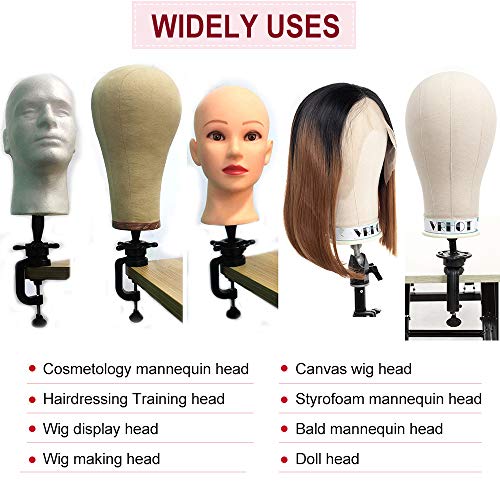 image for VRHOT Mannequin Head Stand Wig Manikin Head Stand Maniquins C Stand Cl