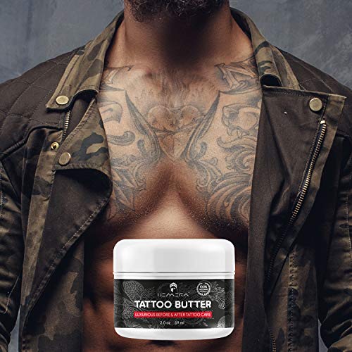 Tattoo Butter for Before, During, and After the Tattoo Process, 2 fl