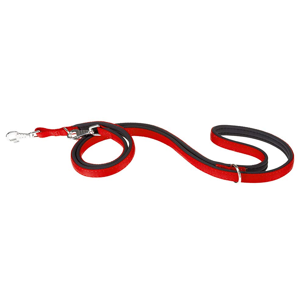 Ferplast DAYTONA GA Extra Strong Training Dog Lead - 3 Adjustable Lengths - Soft Padded Handle - Anti-Abrasion - Italian Design - 200 x 1.5 cm, Red โ image 1