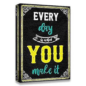 Canvas Wall Art Inspirational Words for Office Painting Artwork for Home Prints Framed - 12x18 inches