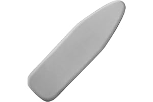 Pottwal Premium Ironing Board Cover for Quick and Easy Ironing, Suitable for Steam Irons, Silver Gray, 13" x 53" (Compact)