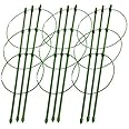 Sunnyglade Plant Support Cages 18 Inches Plant Cages with 3 Adjustable Rings, Pack of 3 (18")