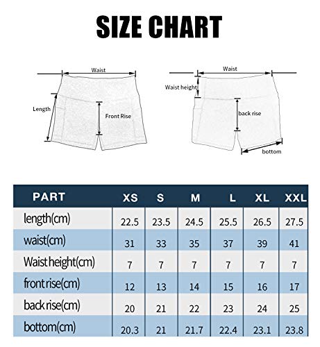 LOVESOFT Women’s Workout Cycling Running Tights Yoga Shorts with Side Pockets (White, XL) - Thumbnail 5