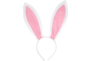 Funcredible Easter Bunny Ears Headband - Velvet Bendable Rabbit Ears - Cute Bunny Accessories for Kids and Adults - Great for Easter Parties - White