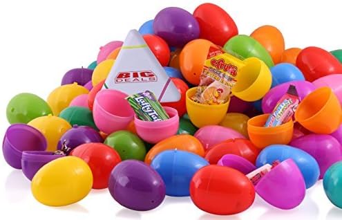 Candy Filled Easter eggs with Great Assortment of Candy for Easter Hunts and Parties (100 Count)