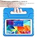 Protective Case Compatible Samsung Galaxy Tab E Lite 8.0 & Screen Protector & Stylus, AFUNTA Anti-Scratch Convertible Handle Stand EVA Case, PET Plastic Cover and Touch Pen for Tablet 8 Inch - Blue
