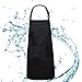Adjustable Bib Apron - Water Resistant with 2 Pockets Cooking Kitchen Aprons for Women Men Chef Large Size 27x 29