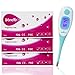 Digital Basal Thermometer with Backlight for Ovulation Tracking BBT (1/100th Accuracy) Bundled with 3 Pregnancy Tests by Wondfo for Natural Family Planning (NFP)