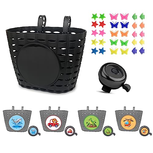 Noviko Bicycle Basket Boys Bike Basket Toddler Bike Baskets Front Handlebar