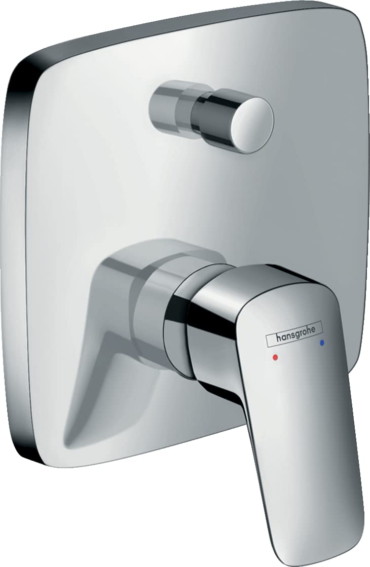 hansgrohe Logis Single lever manual bath mixer for concealed installation with integrated backflow prevention, chrome, 71407000