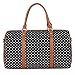 BAOSHA HB-25 Cute Lady Women Canvas Travel Bag Weekender Overnight Bag Carry-on Duffel Tote Bag (Black Dot)