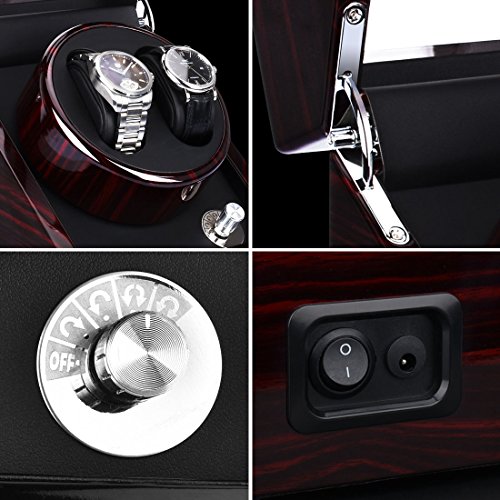 Zeiger Double Watch Winder for Large Watch Box Case Quiet Automatic Japanese Mabuchi Motor Piano Paint