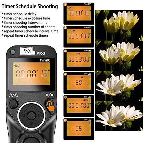 Pixel sans Fil Numérique Télécommande TW283-90 Intervallomètre Déclencheur à Distance avec Minuterie pour Fujifilm GFX 50S X-Pro2 X-T2 X-T20 X-T1 X-T10 X-E3 X-E2S X-A3 X-A2 X-A10 X100F X70 - Image 5