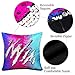 Play Tailor Sequin Pillow Cover Cushion Covers 16x16in Flip Sequins Decorative Throw Pillow Case, Silver and Blue Royal Fuchsia