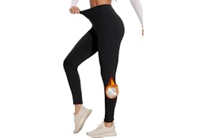 BATHRINS Women's Fleece Lined Leggings High Waisted Winter Warm Tights Pants