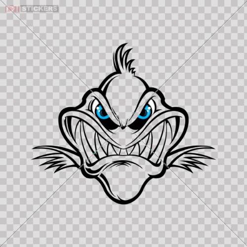 Decals Sticker Skeleton Fish Bones Car Window Truck Motorcycle Helmet Size: 5 X 4.4 Inches Vinyl color print
