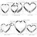 HEMOTON 6Pcs Valentine's Day Heart Cookie Cutters, Love&Wedding Cookie Cutters, Stainless Steel Valentine Bake Biscuti Cutter, Love Heart Shape DIY Chocolate Moulds Baking Mould Vegetable Fruit Cutter