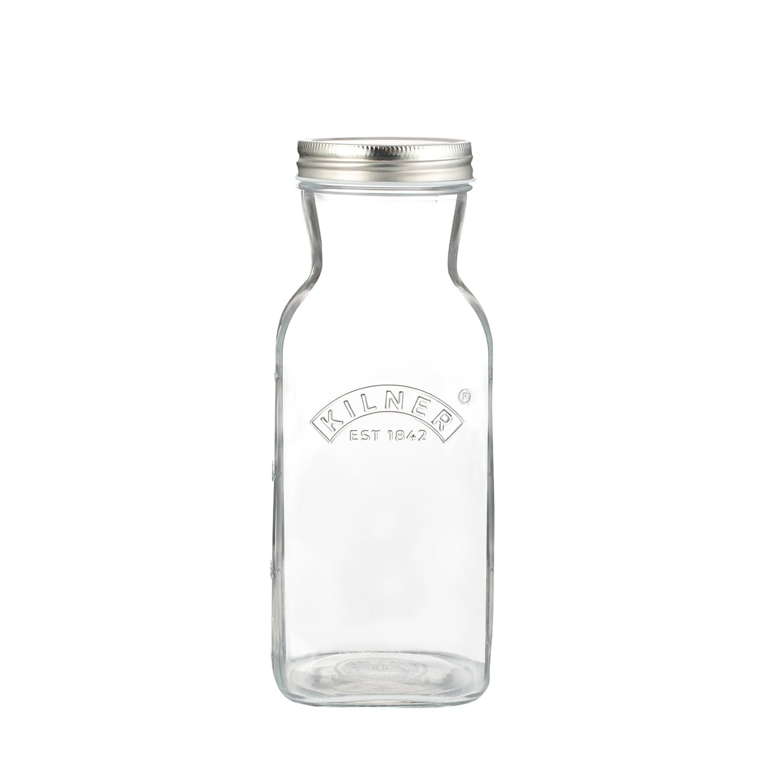 Kilner 1 Litre Glass Juice & Sauce Bottle Reusable BPA-Free Storage for Homemade Juices, Sauces and Yogurt