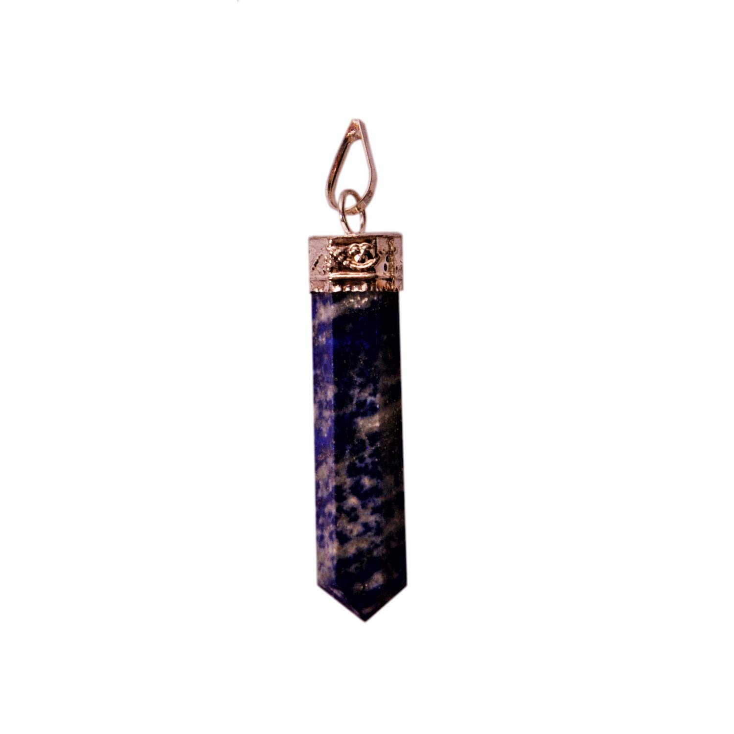 Purpledip Lapis Lazuli Pendant: Reiki Energized Natural Crystals, Good Luck Healing Charm (11347)