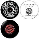 Twenty One Pilots : Stressed Out Pinback Buttons Badges/Pin 1.25 Inch Set of 3 New