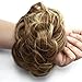 SHEDOWIG Clip in bangs Hair Piece Scrunchies Hair Bun Extensions for Women Synthetic Updo Chignon Hairpiece