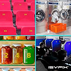 iSYFIX Reflective Yellow Vinyl Numbers Stickers