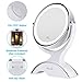 KEDSUM 1X & 10X Magnifying Makeup Mirror, Double Sided Lighted Vanity Mirror with 360 Degree Rotation, Battery Operated, Natural White Light