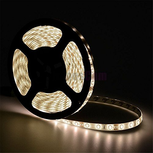 Led Strip Lighting Waterproof 12V DC 16.4 Ft Flexible Warm White 12 V LED Light Lamp Tape US Stock