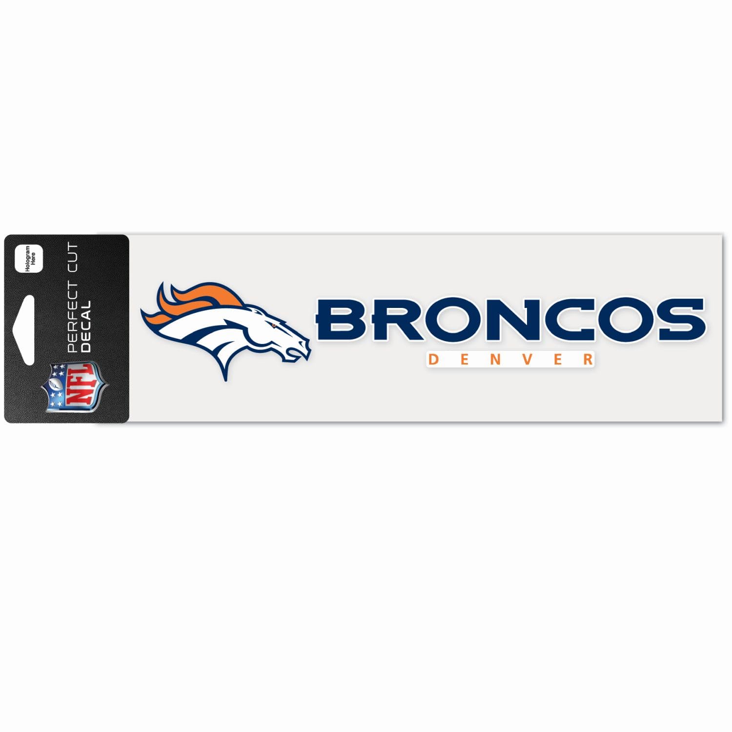 Wincraft NFL Denver Broncos WCR48913014 Perfect Cut Decals, 3" x 10"