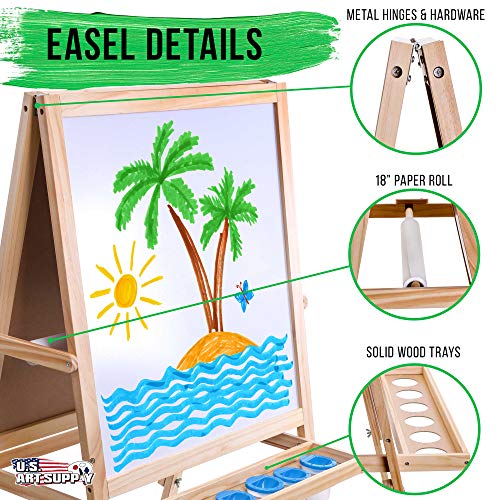 2 Art+Supply+Childrens+Double+Sided+Chalkboard