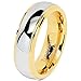 100S JEWELRY 6mm Tungsten Rings for Men Women Wedding Band Two Tones Gold Silver Engagement Size 5-13