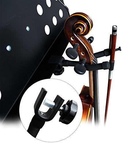 Vizcaya Violin Stand VLH20 Violin Hanger With Bow Holder for Music Stand/Microphone Stand (1 Pack) - Thumbnail 3