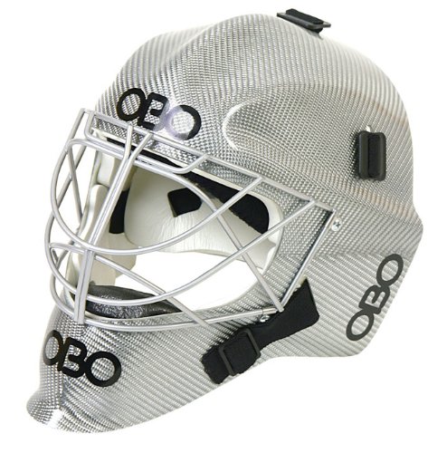 OBO Robo FG Field Hockey Goalie Helmet - Silver Fiber-L
