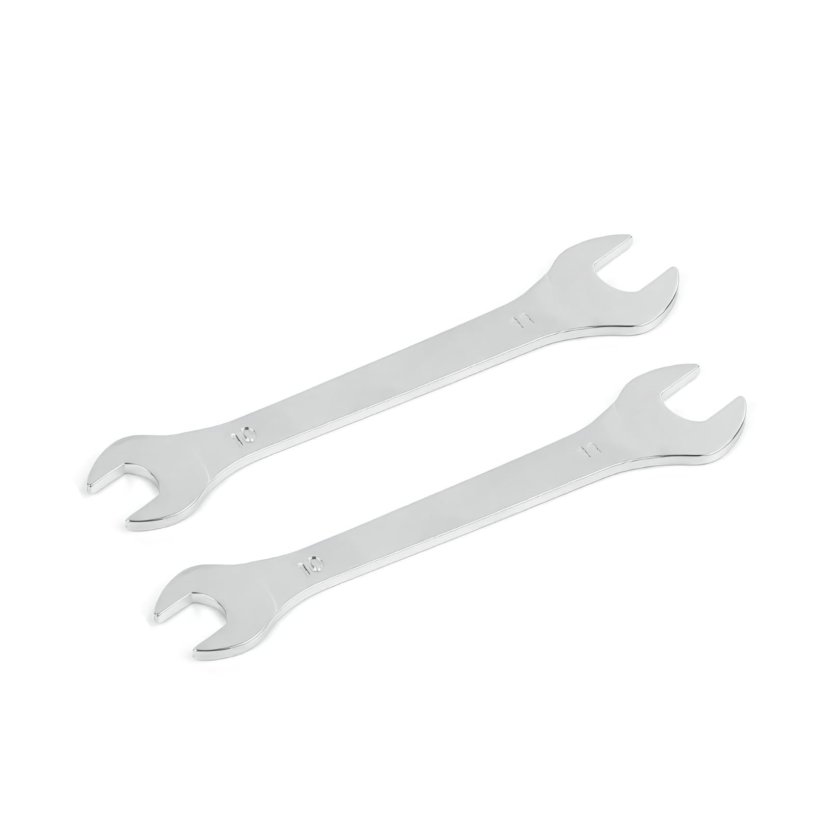 Aoktorkit 2 Pcs Double Open End Spanner,10mm x 11mm Chrome Vanadium Steel Wrench Super-Thin Open Ended Wrench Flat Spanner for Narrow Space,DIY,Pipeline,Repair Bicycle Repair and Home Maintance