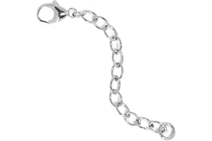 BENIQUE Necklace Bracelet Extender for Women Men - 14K Gold Filled or 925 Sterling Silver, Medium Size Chain, Jewelry Extension, Durable Strong Removable, 2", 4", or 6", Made in USA (Single Piece)