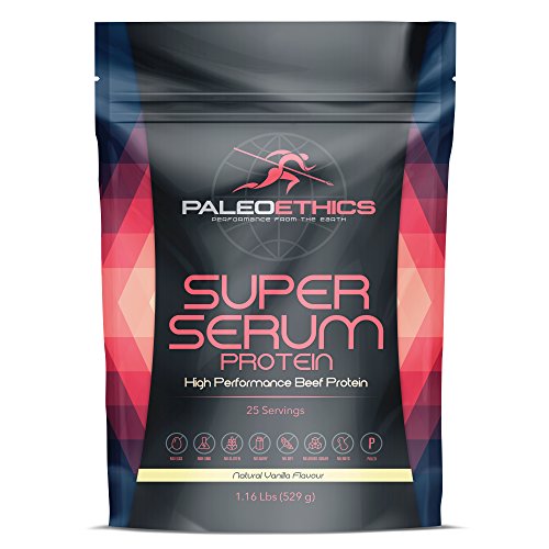 PALEOETHICS Super Serum Paleo Friendly High Performance Vanilla Flavored Beef Protein, Natural Vanilla Flavor, 1.16 lbs, 529 grams