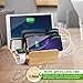 NEXGADGET 6 in 1 Bamboo Charging Station for Multiple Devices,6 Port 40W USB Desktop Charger,Fast USB Charging Station Organizer for Cellphone,Smart Watch,Tablets and Other USB Devices(5 Pack Cables)