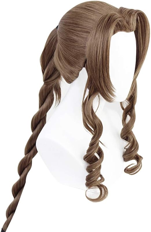 Amazon コスプレウィッグ Ff7 エアリス ロング ツインテール ブラウン 耐熱 ウィッグ かつら Wig コスプレ 仮装 通販